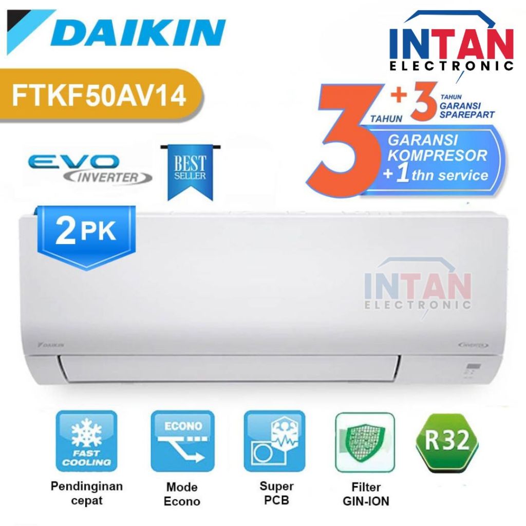 AC DAIKIN 2 PK EVO INVERTER FTKF-50AV14 / AC SPLIT FTKF50AV14 MEDAN