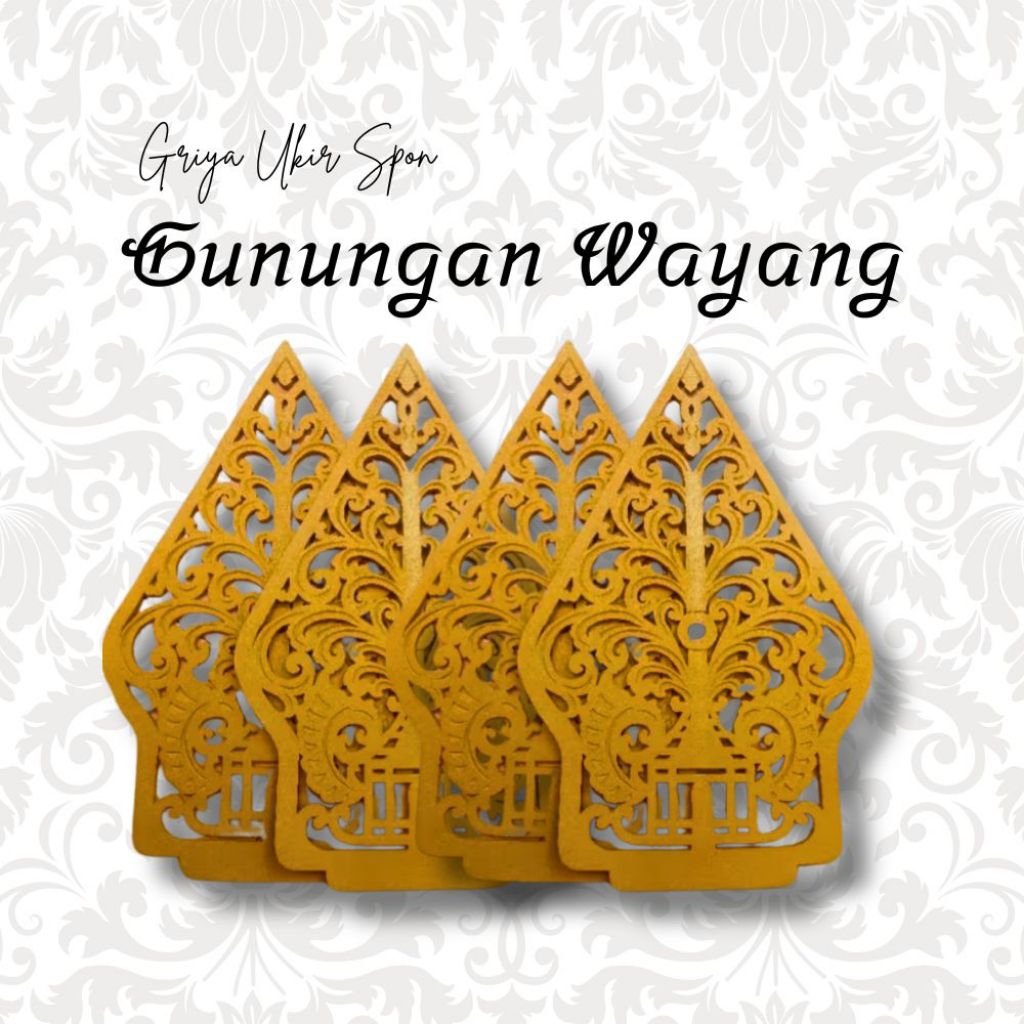 Gunungan wayang/gunungan wayang dekorasi/ Hiasan dinding wayang 80×50 cm