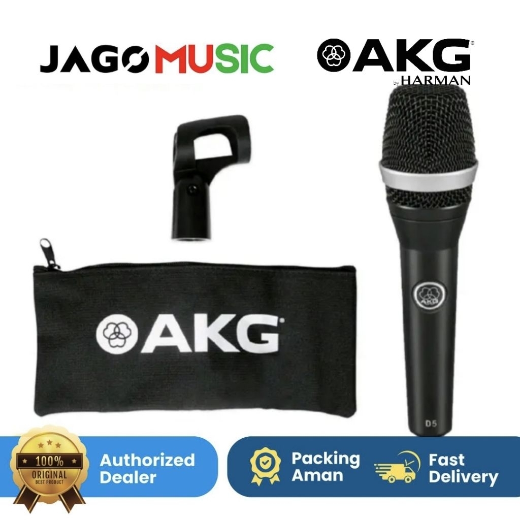 Dynamic Mic Cable Microphone Kabel AKG D5 Mic AKG D 5 Ori Garansi by Harman