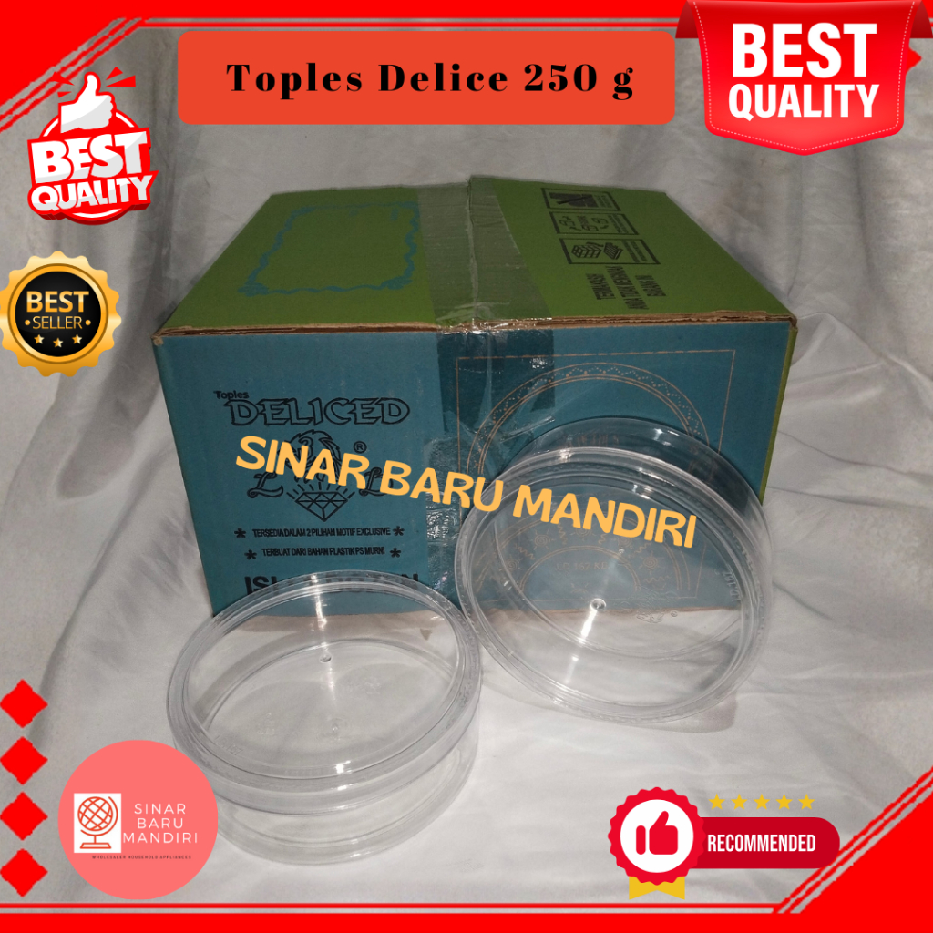 Toples kue kering Delice 250 gram / Toples kue