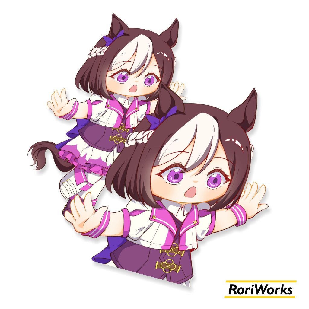 Stiker Kiss cut - Special Week (Chibi) | Umamusume