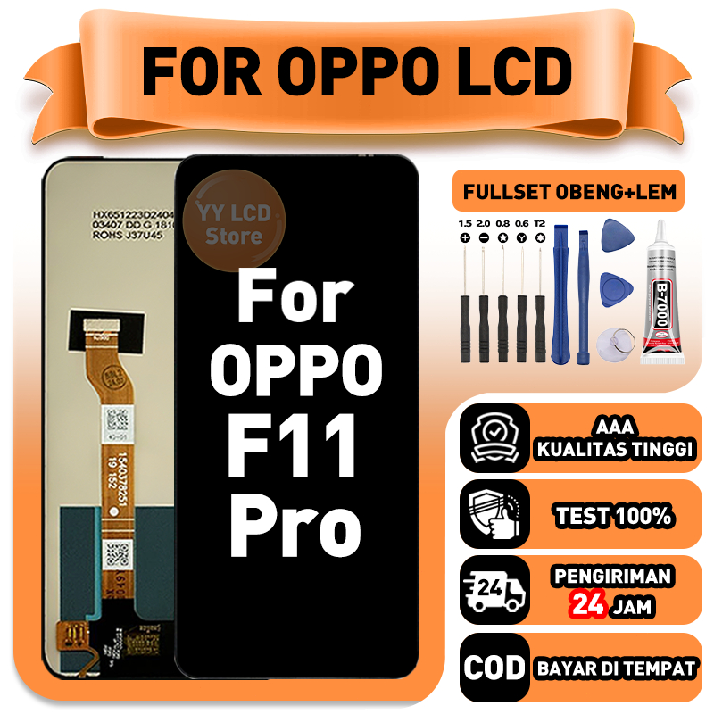 LCD FOR OPPO F11 PRO Touchscreen Fullset Crown Murah  Ori-Asli Obeng Compatible For Glass Touch Scre