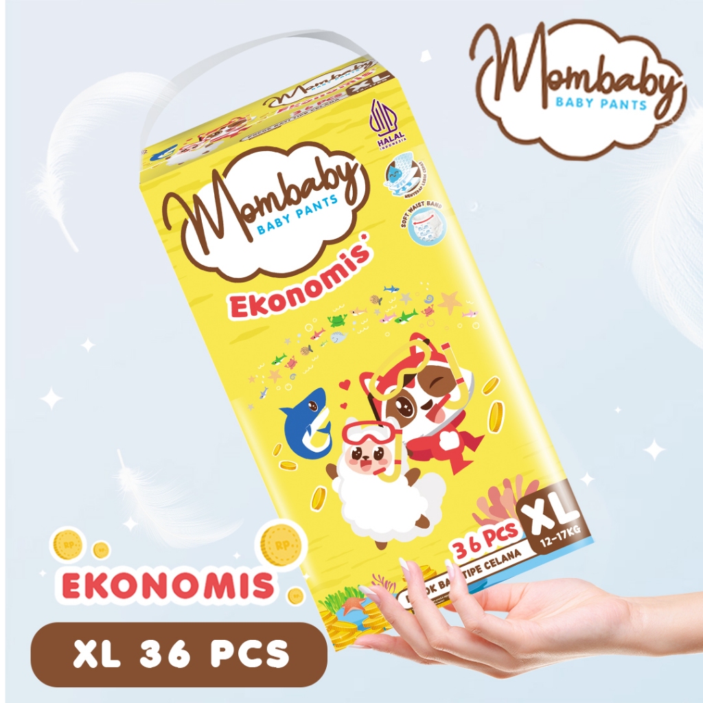 Mombaby Pants Ekonomis Mega Pack -  XL 36 Pcs