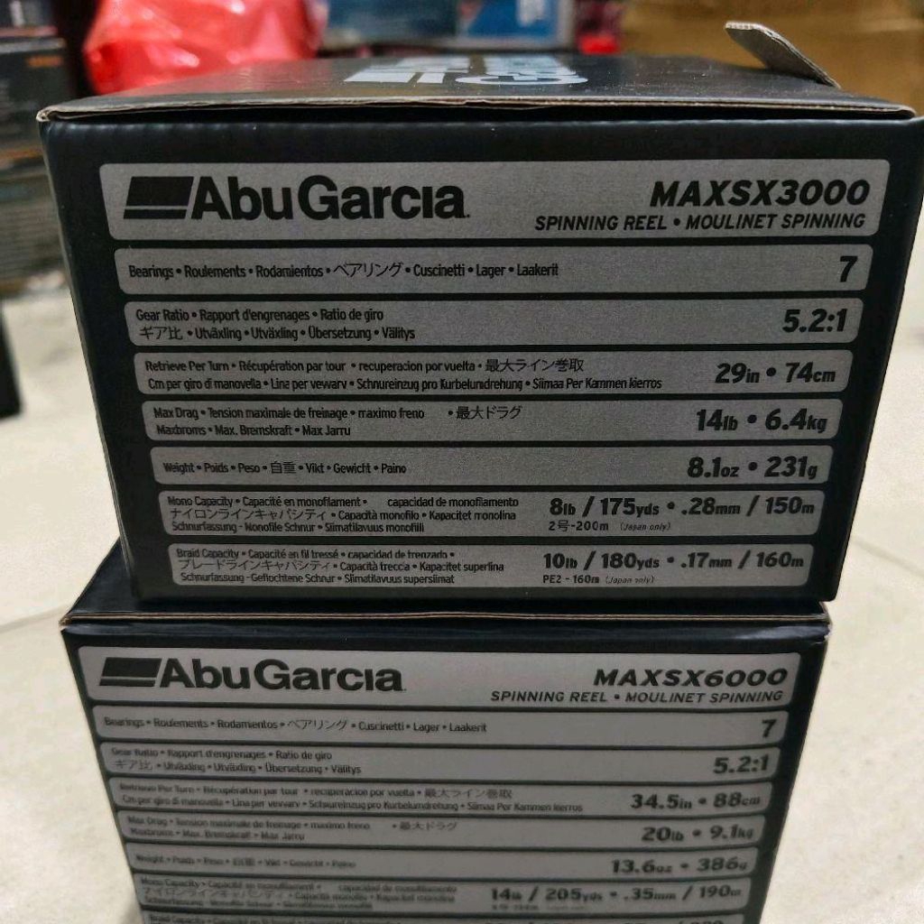 reel pancing abu garcia max sx sp 750 2000 3000 4000 6000 power handel
