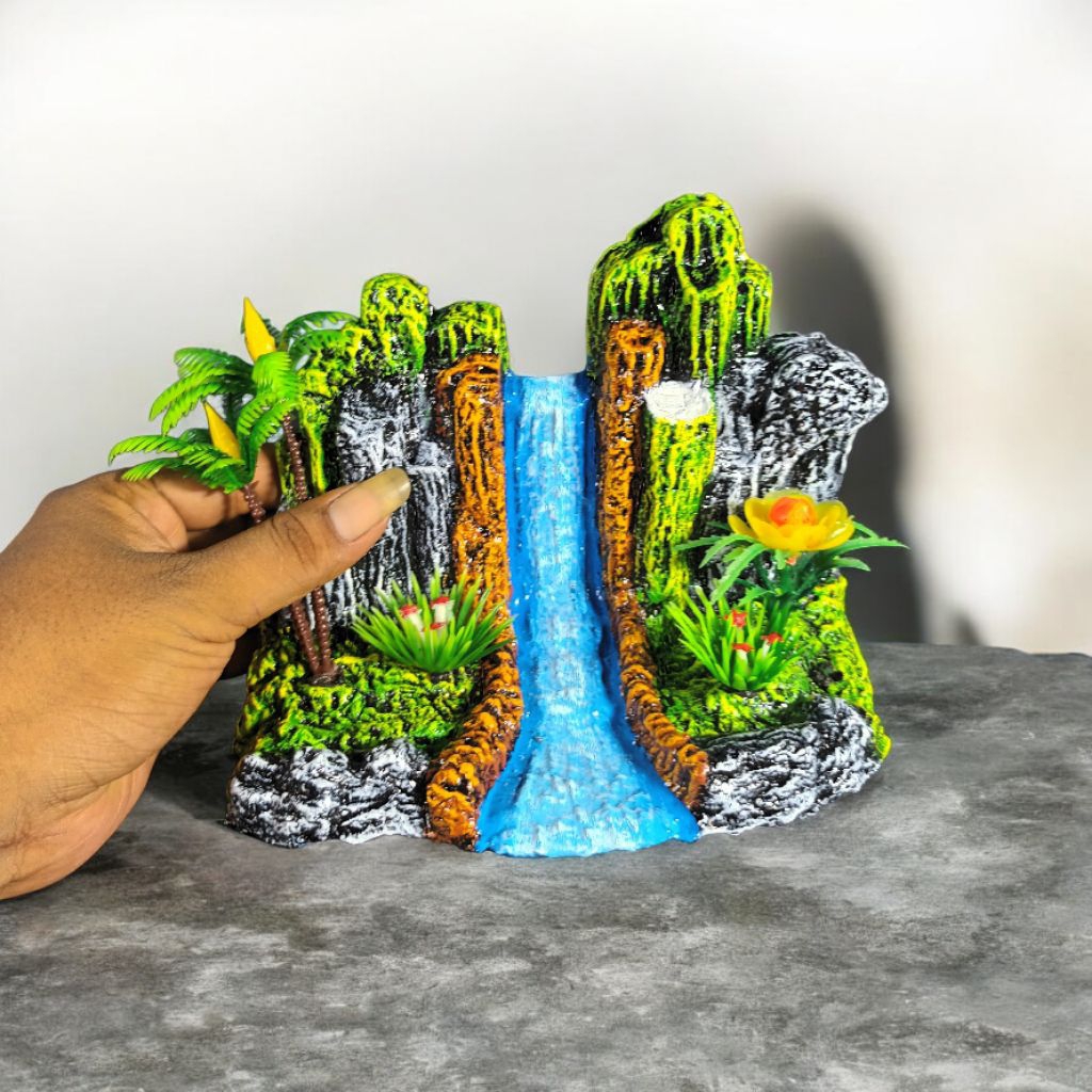 Hiasan Dekorasi Ornamen Aquarium Tebing Air Terjun