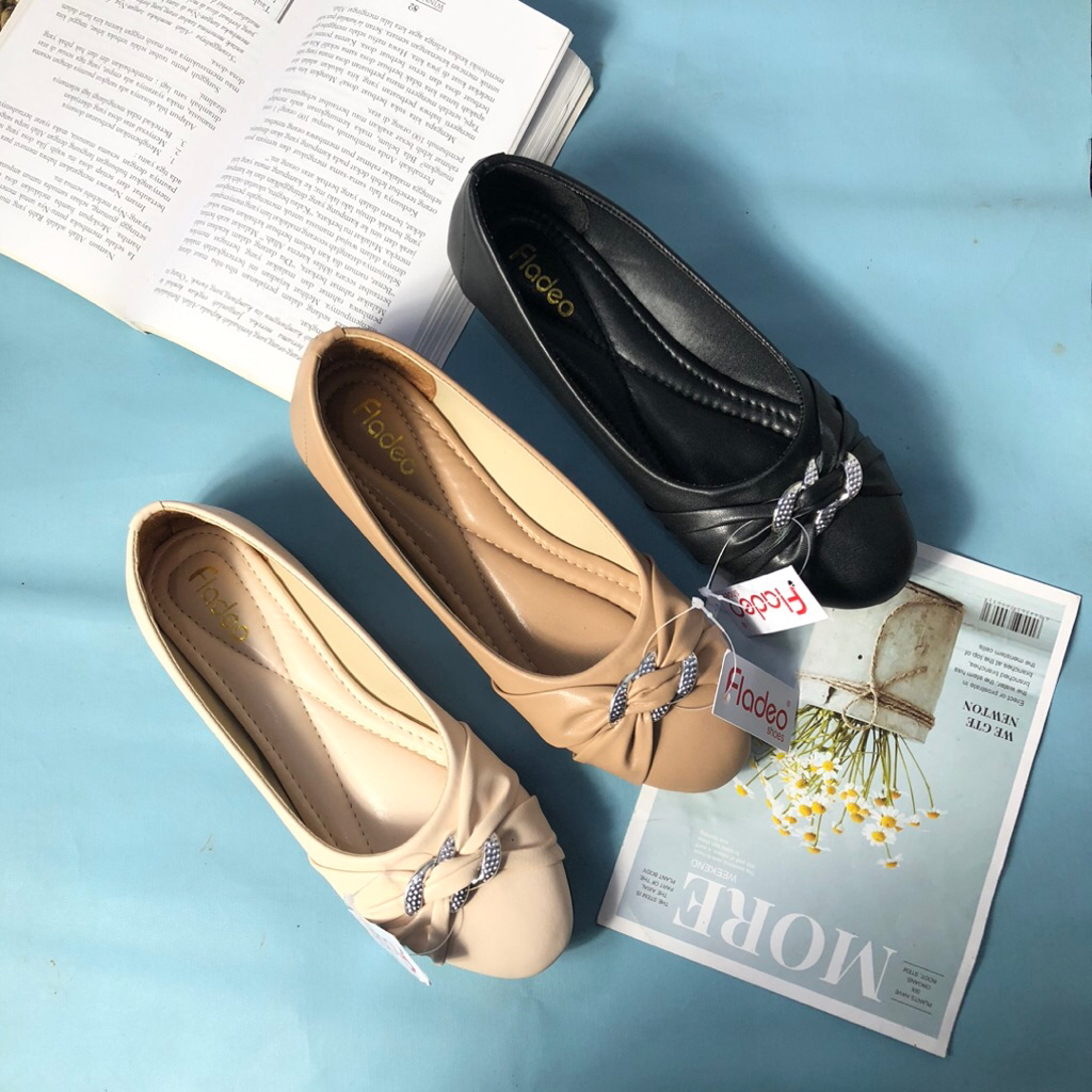 Flatshoes wanita - Fladeo rempel silver