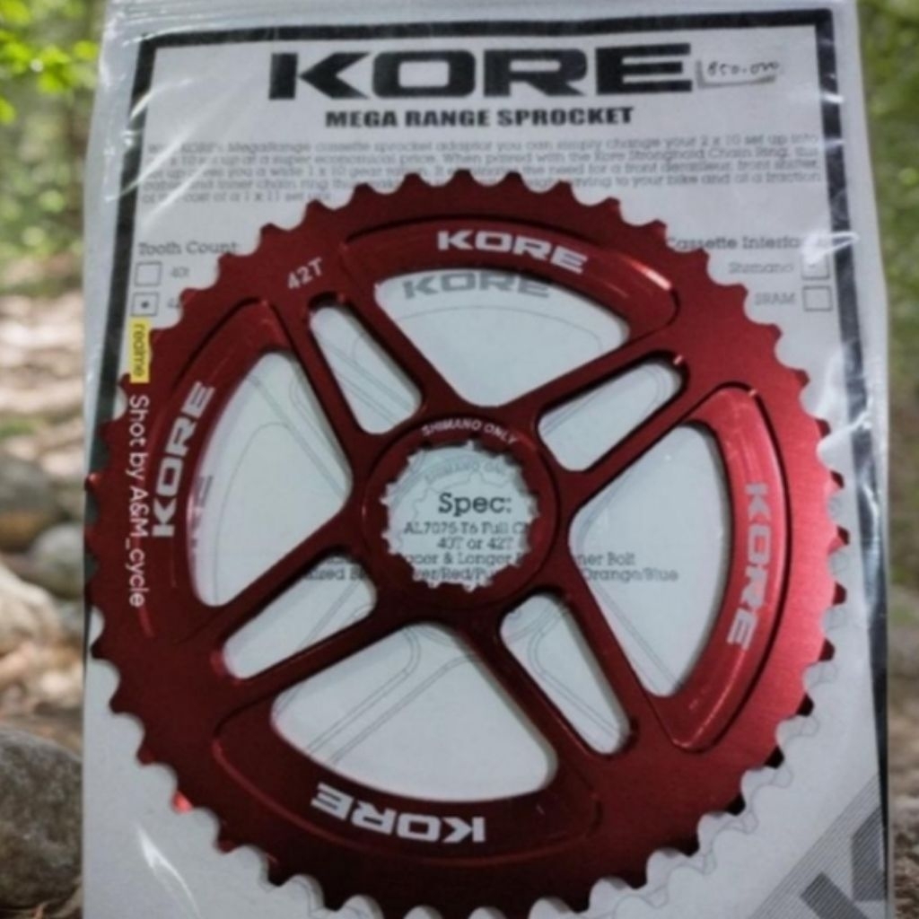 Sprocket megarange kore 42 t  megarange for shimano only untuk mtb