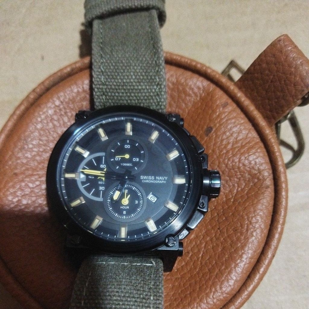 jam tangan Swiss Navy CHRONOGRAFH SN-8935 second unit normal siap pakai