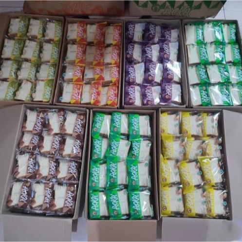 [Melnur29] 1 Dus Gulung Aoka Isi 60 Pcs Roti Gulung Roti Isi Mix Rasa | 1 DUS