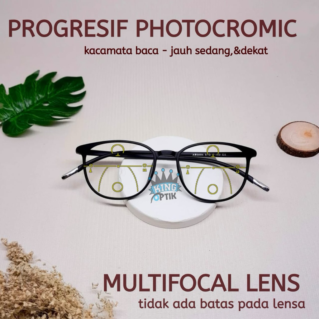 [ COD ] kacamata baca progressive PHOTOCROMIC | kacamata lentur wanita | kacamata plus baca dan jala