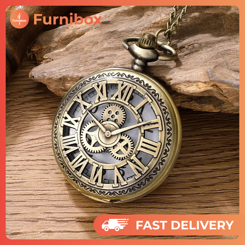 Jam Saku Klasik Analog Gantung Pocket Watch Roman Steampunk Jam Gantung Antik Unik Harry Potter