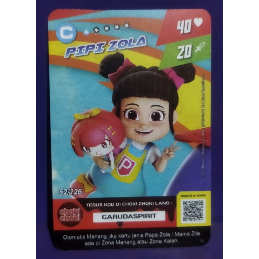 card Boboiboy galaxy Monsta pipizola (1pcs)