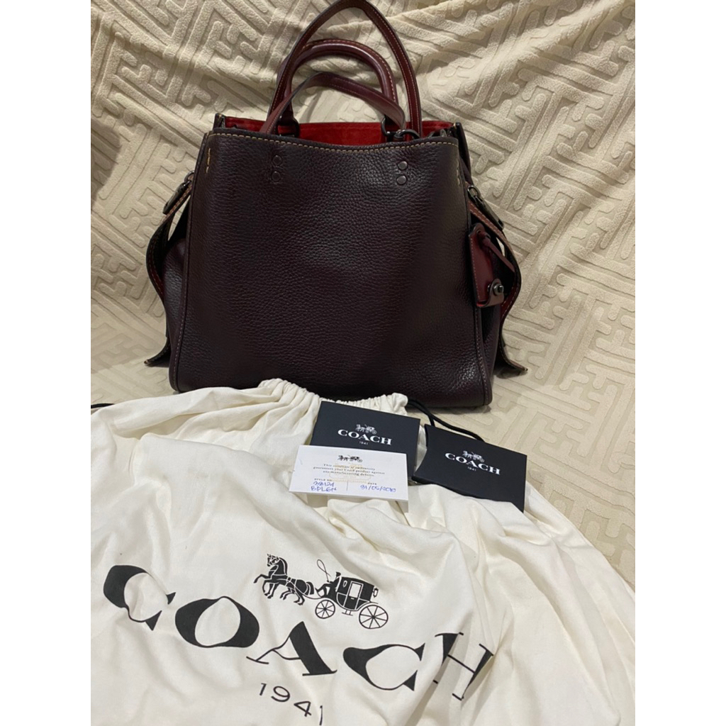 READY SILAHKAN LANGSUNG CO DAN PAYMENT coach rogue 30 oxblood butik indonesia tote bag