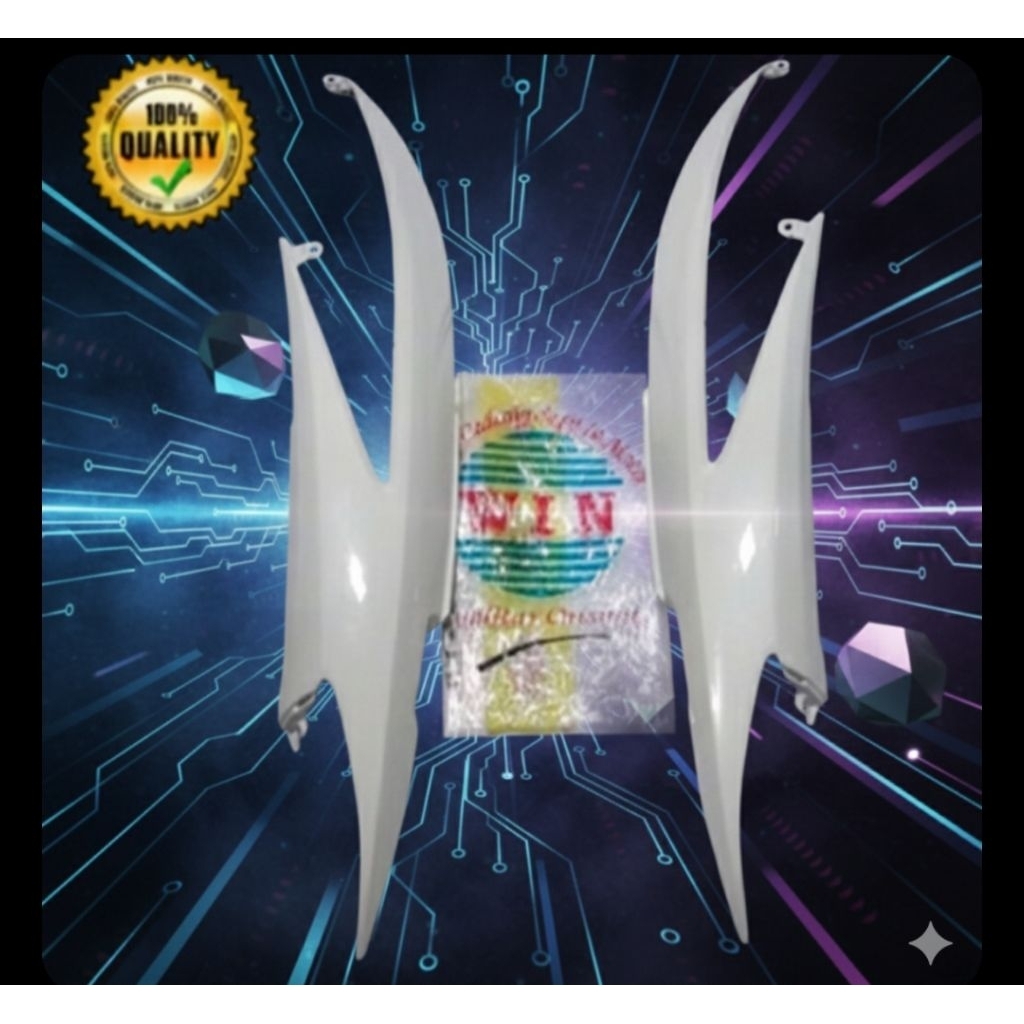 WIN Cover tutup bodi Body belakang / samping PUTIH Honda Vario 110 FI ESP ( COVER BODY VARIO 110 FI 