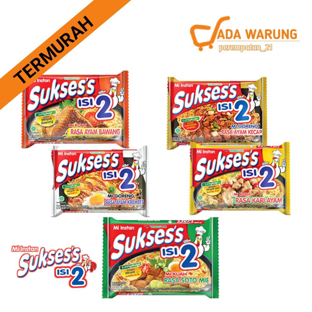 Mie Sukses Isi 2 Kuah & Goreng | Mie Instan Double Porsi Warung