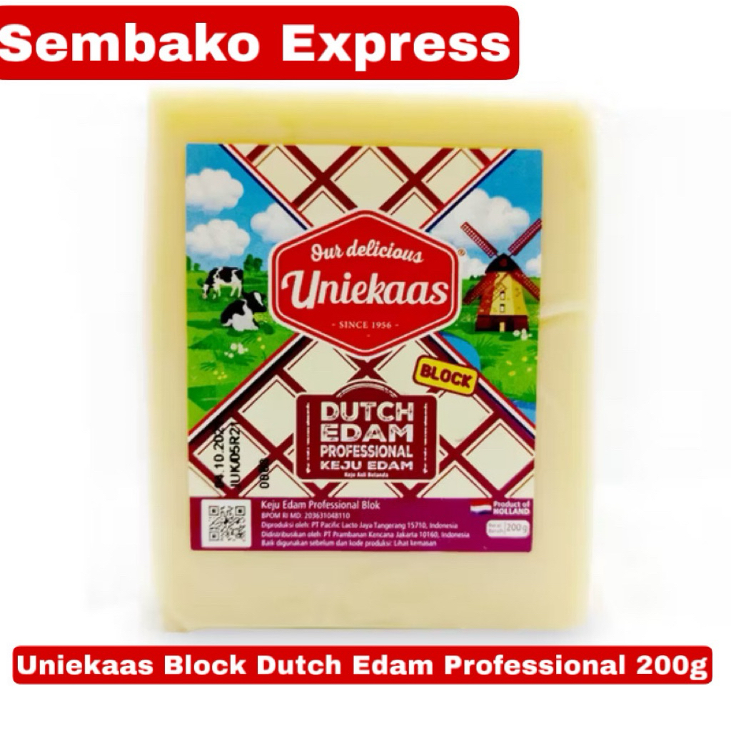 Uniekaas Block Dutch Edam Professional 200g Keju Edam Import Original