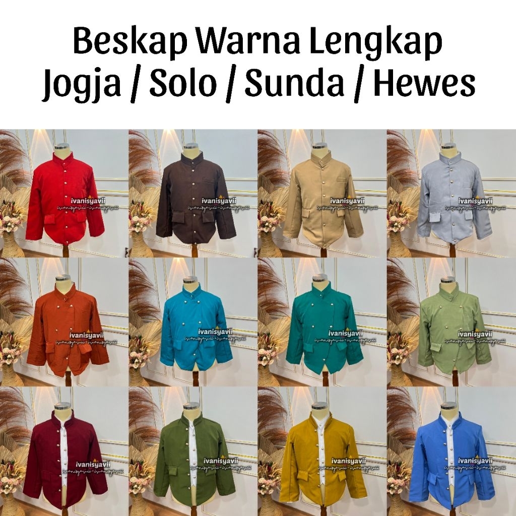 • ivanisyavii • Beskap Warna Lengkap | Beskap Jogja / Solo / Sunda / Hewes - Atasan Pria Tradisional