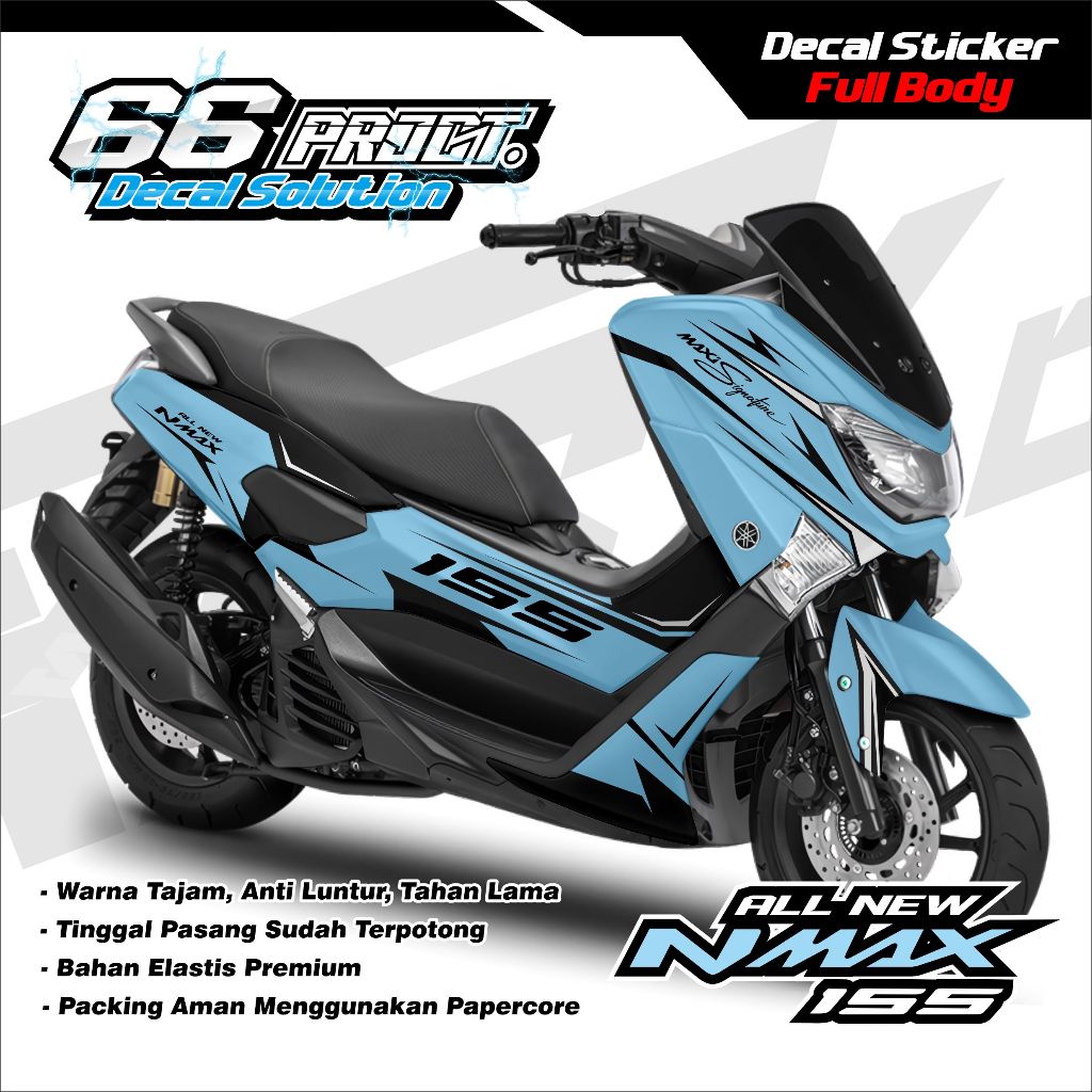 Decal Sticker Motor Yamaha Nmax Old 2017-2019 Full Body Model Strip Simpel Dekal Variasi Stiker Nmax