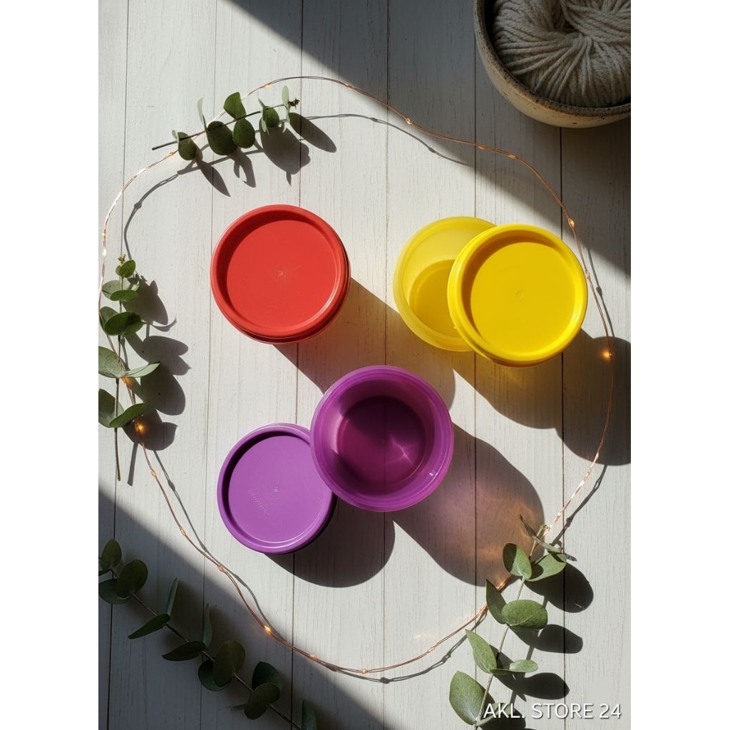 MM Round Warna 200 ml Tupperware Baru
