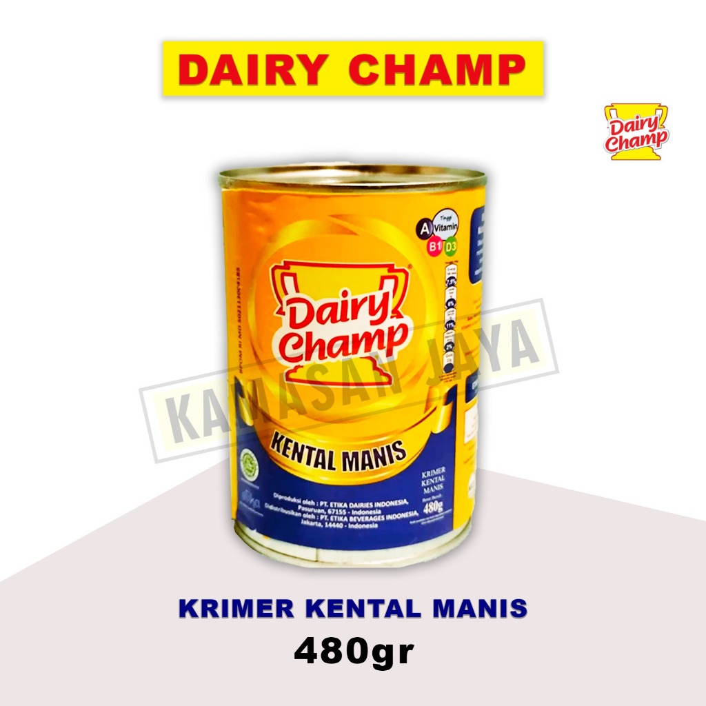 Dairy Champ Kental Manis 480g Kaleng | SUSU KENTAL MANIS DAIRY CHAMP