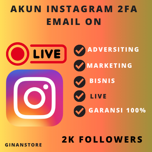 AKUN INSTAGRAM 2FA EMAIL ON 2K-10K FOLLOWERS AMAN LOG IN