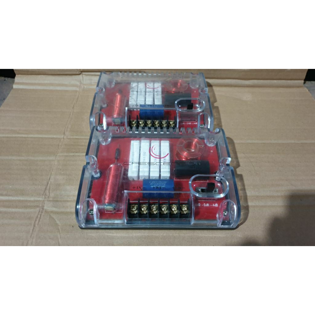 1pasang crossover pasif 4ohms 2way crescendo second bekas normal siap pakai sudah di tes