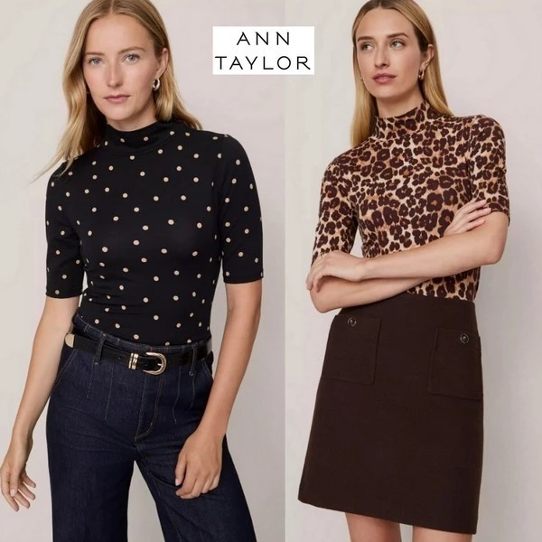 Worldwide Apparel - Mock Neck Elbow Sleeve Top - Daily Basic Knit Top - Atasan Kaos Wanita Lengan Pe