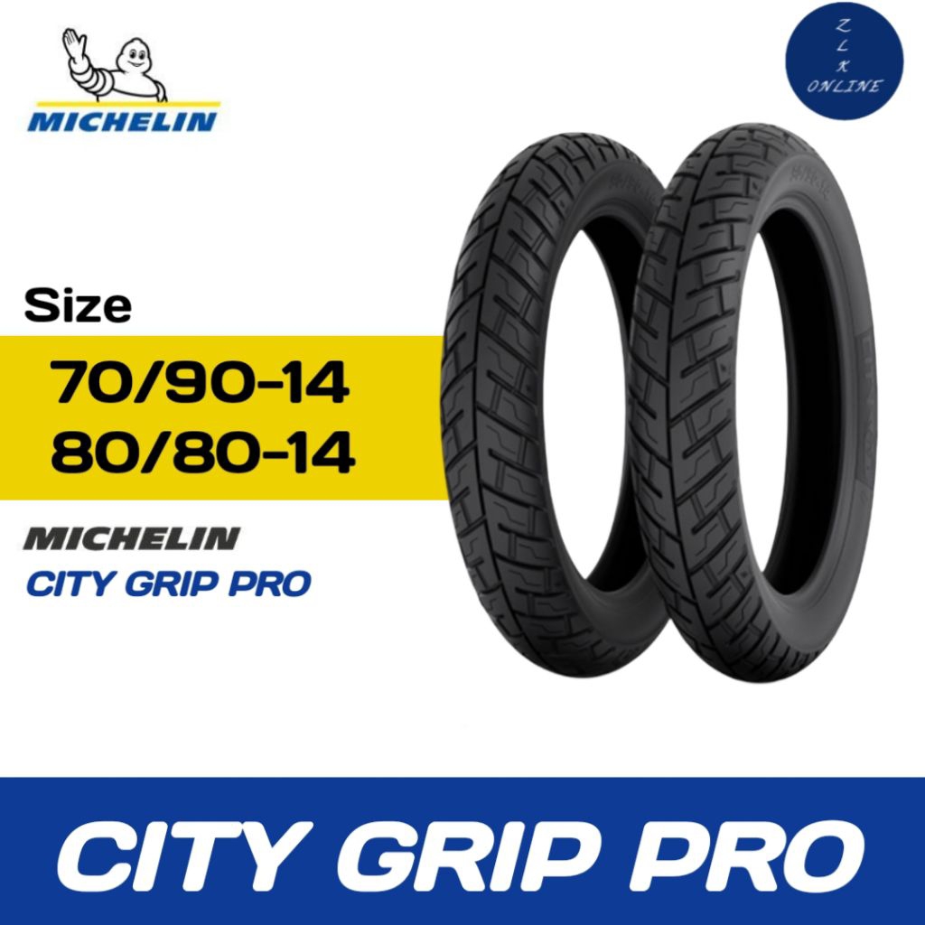 PROMO BAN LUAR MICHELIN CITY GRIP PRO UKURAN 70/90, 80/80 RING 14 TUBELES
