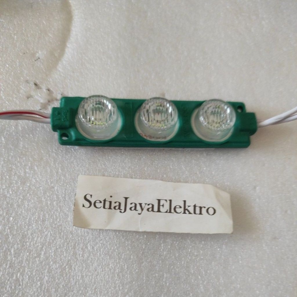 HIJAU lampu LED 3 mata jumbo 3 watt 12 volt per biji