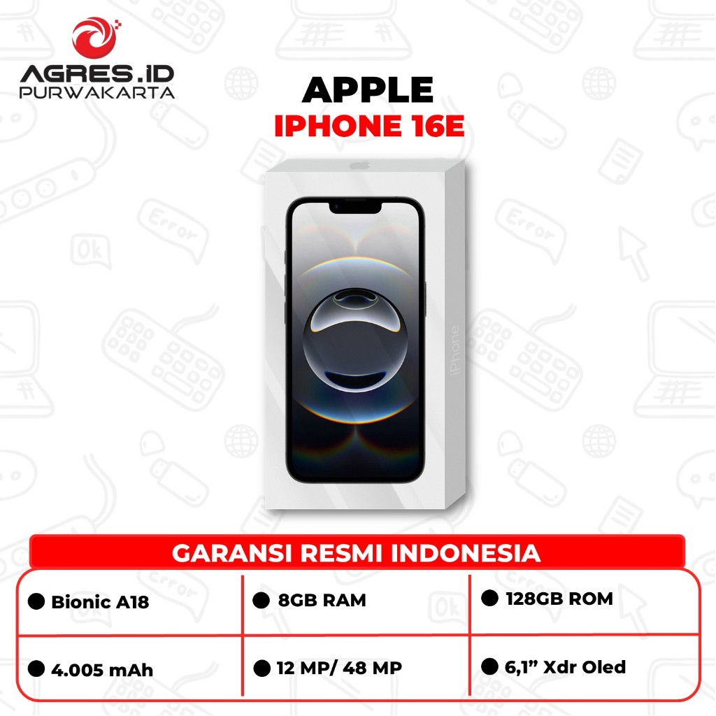 Apple Iphone 16E Storage 128GB Garansi Resmi