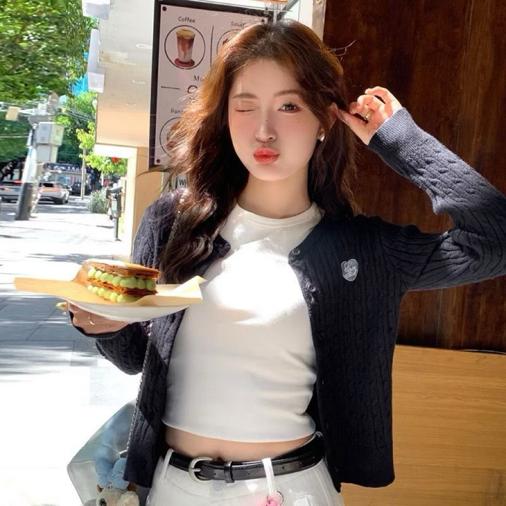 cardigan rajut knitwear top  kepang