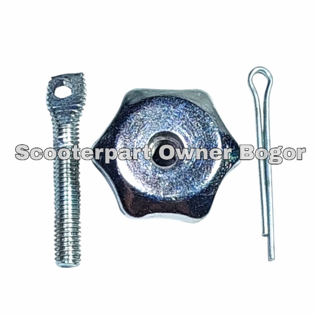Baut Mur Kitiran Tutup Tangki Chrome Vespa Super Sprint VBB VBA VNB VGLA VGLB Kongo GL PTS Special
