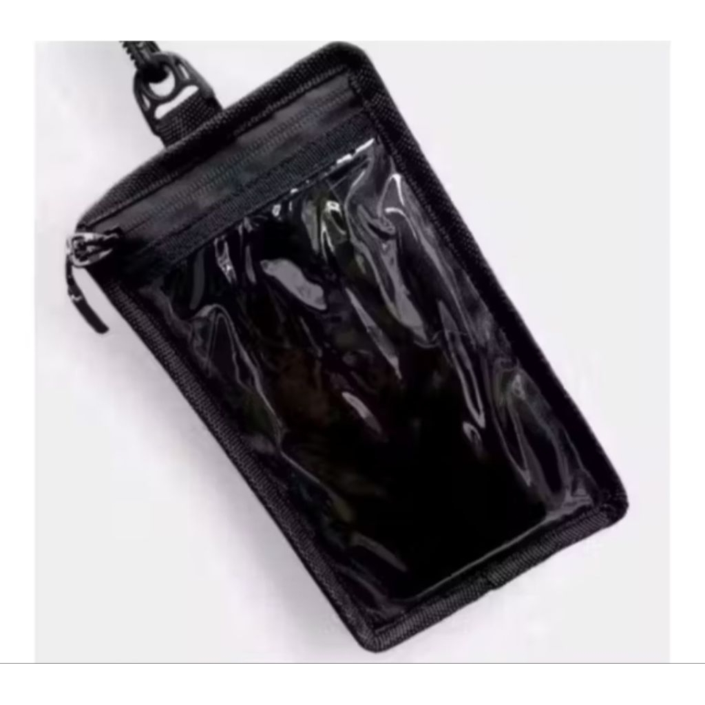 sako gantung leher - dompet hp pvs (mika) hanging wallet bahan bimo selempang hitam pria