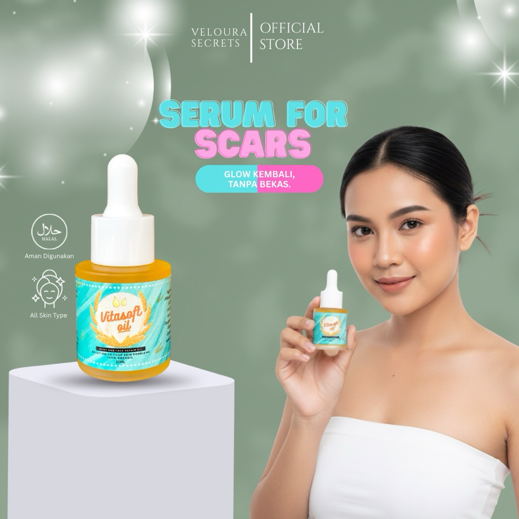 SERUM VITASOFTOIL PENGHILANG BEKAS LUKA, PENGHILANG KELOID, PENGHILANG KORENG