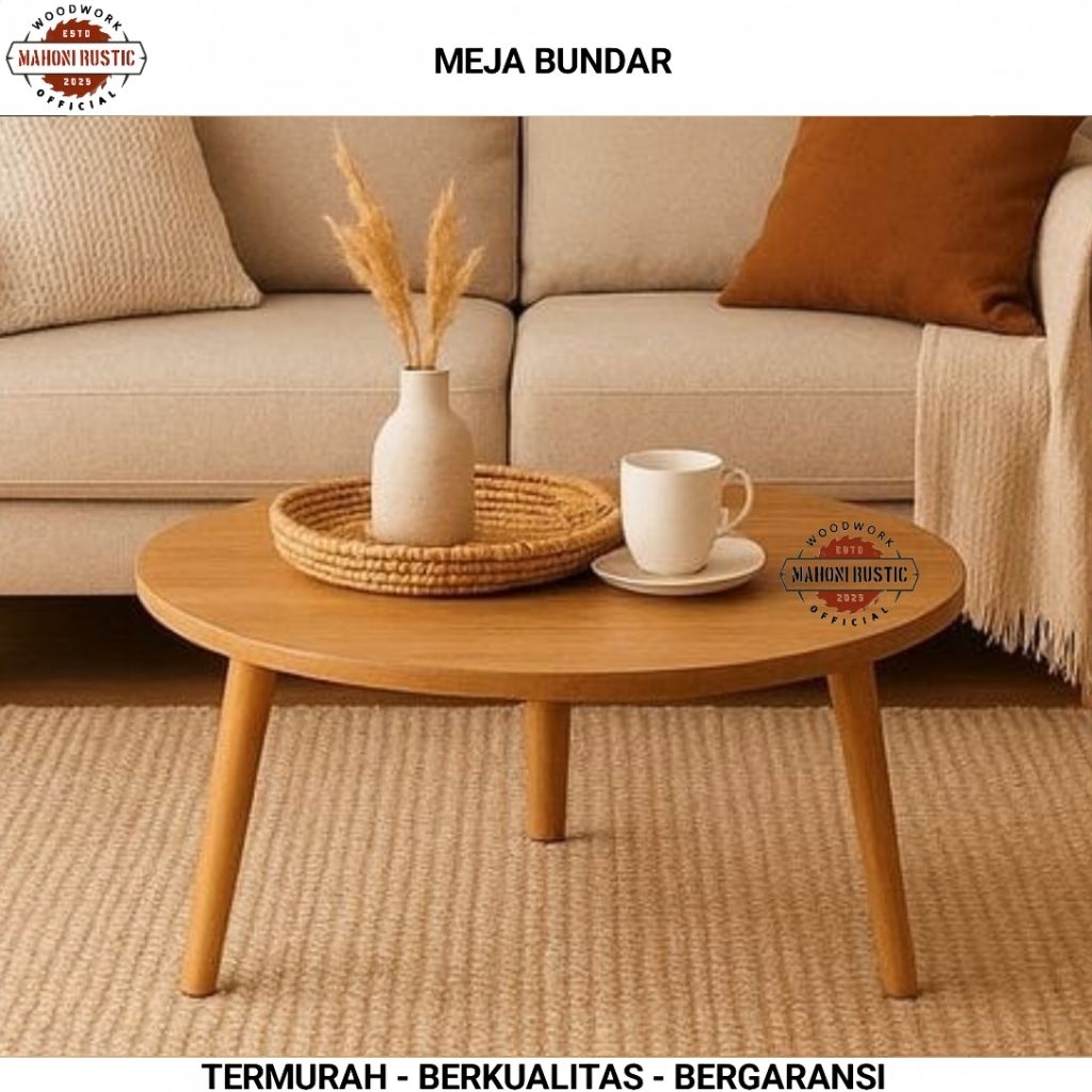 MEJA BUNDAR kayu meja bulat meja makan meja lesehan meja tamu meja minimalis