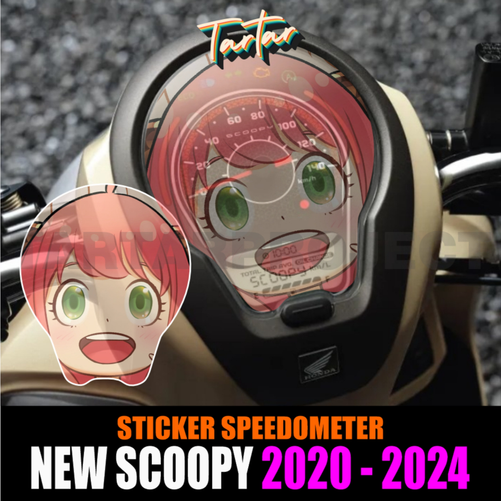 Sticker Stiker Spido / Speedometer Transparant Anime Scoopy 2020 - 2024