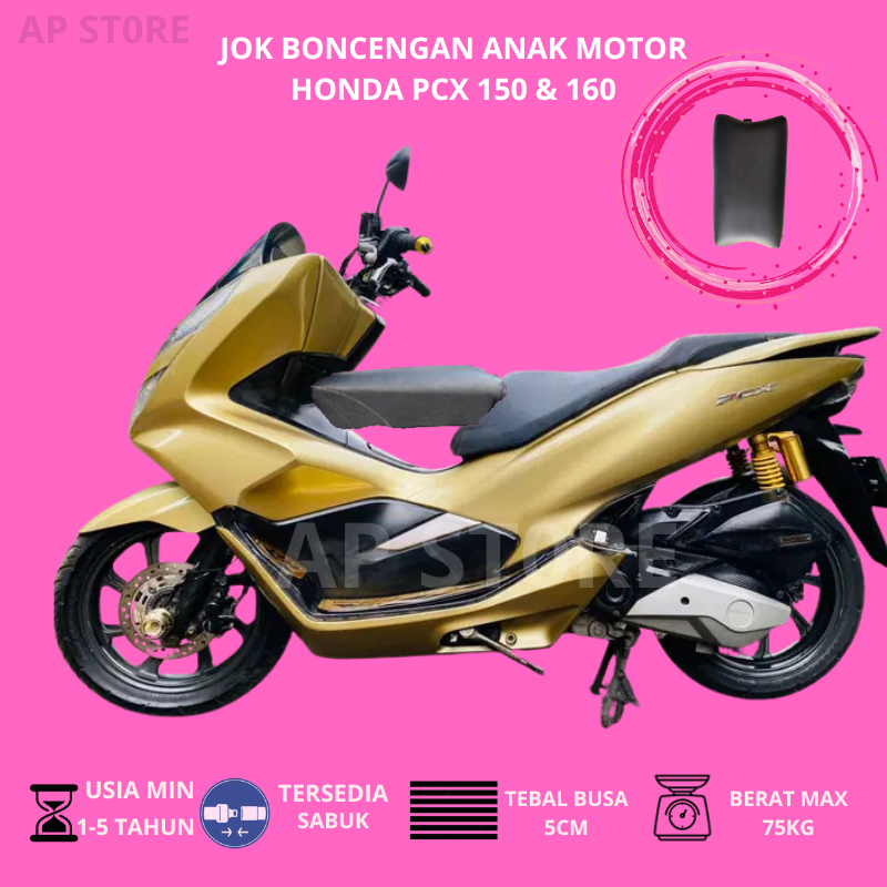 Jok Boncengan Anak Motor PCX 160 PCX 150 2012-2025 Kursi Dudukan Anak Motor Matic