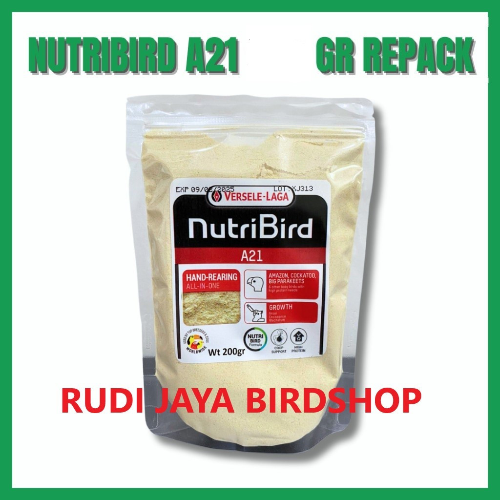 NUTRIBIRD A21 200 GRAM PAKAN LOLOH ANAKAN BURUNG BUBUR LOLOHAN MAKANAN BURUNG LOVEBIRD NURI KENARI