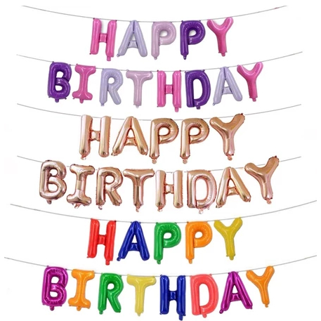 selamat ulang tahun ulang tahun balon 40cm set balon dekorasi pesta ulang tahun balon balon huruf ba