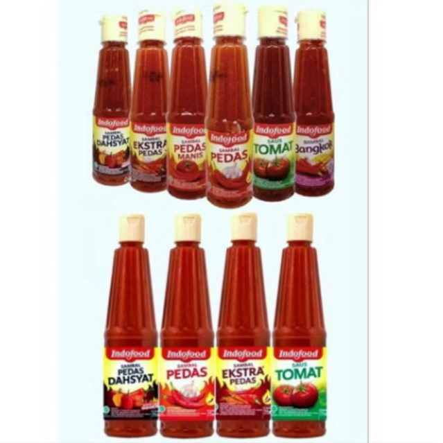 Saus INDOFOOD 140ml ( saos tomat, saos pedas, saos extra pedas)
