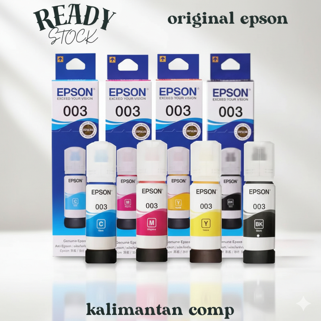 TINTA PRINTER EPSON 003 CMYK ORIGINAL SCAN BARCODE