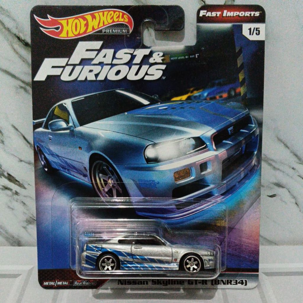 Hotwheels Fast Furious Nissan Skyline R34 Fast Import/bubble crack/pecah