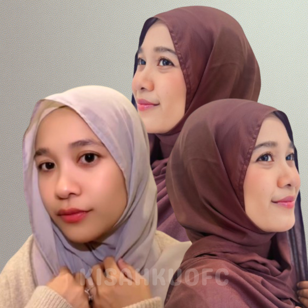 Hijab Pashmina Viscose Modal Dewasa  Fowy dan Adem Panjang 170cm  x 70 cm - Hijab Pashmina Rayon Lem