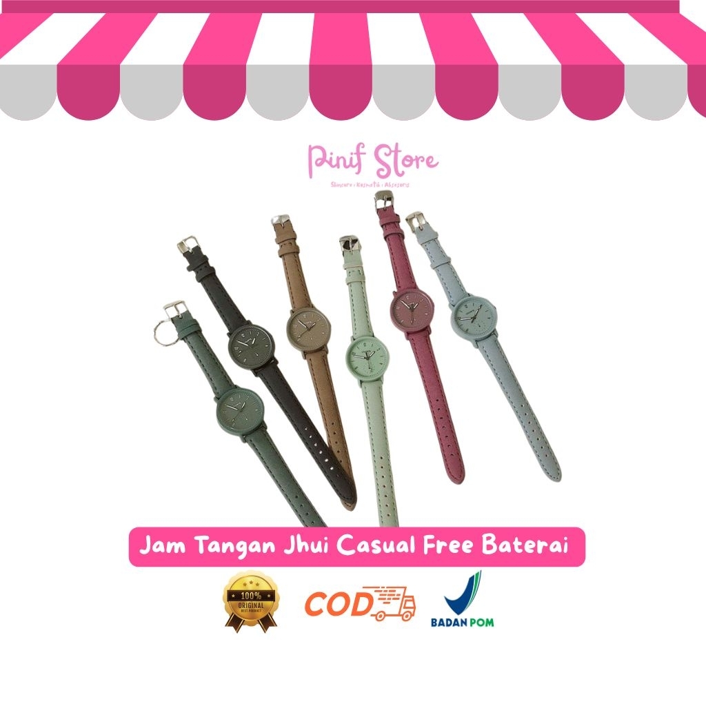 JAM TANGAN JHUI CASUAL TANPA GELANG | JAM TANGAN MURAH MAKASSAR | Jam Saja | Pakai Box