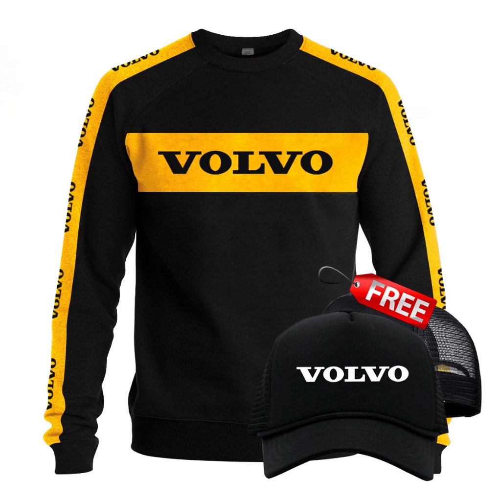 Jaket Sweater Volvo Heavy Equipment Basic Cotton Fleece All Size - S M L XL XXL