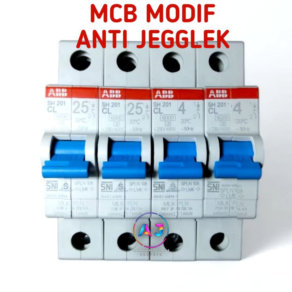 MCB Modifikasi Anti Jeglek untuk PLN, Pilihan Arus 2A hingga 63A, Bisa Request Sesuai Kebutuhan