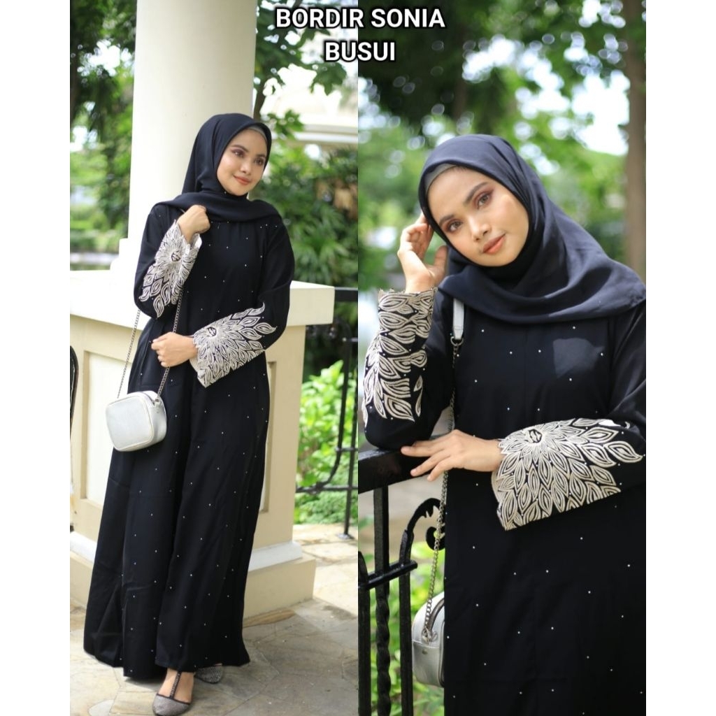 Abaya Bordir Sonia Busui