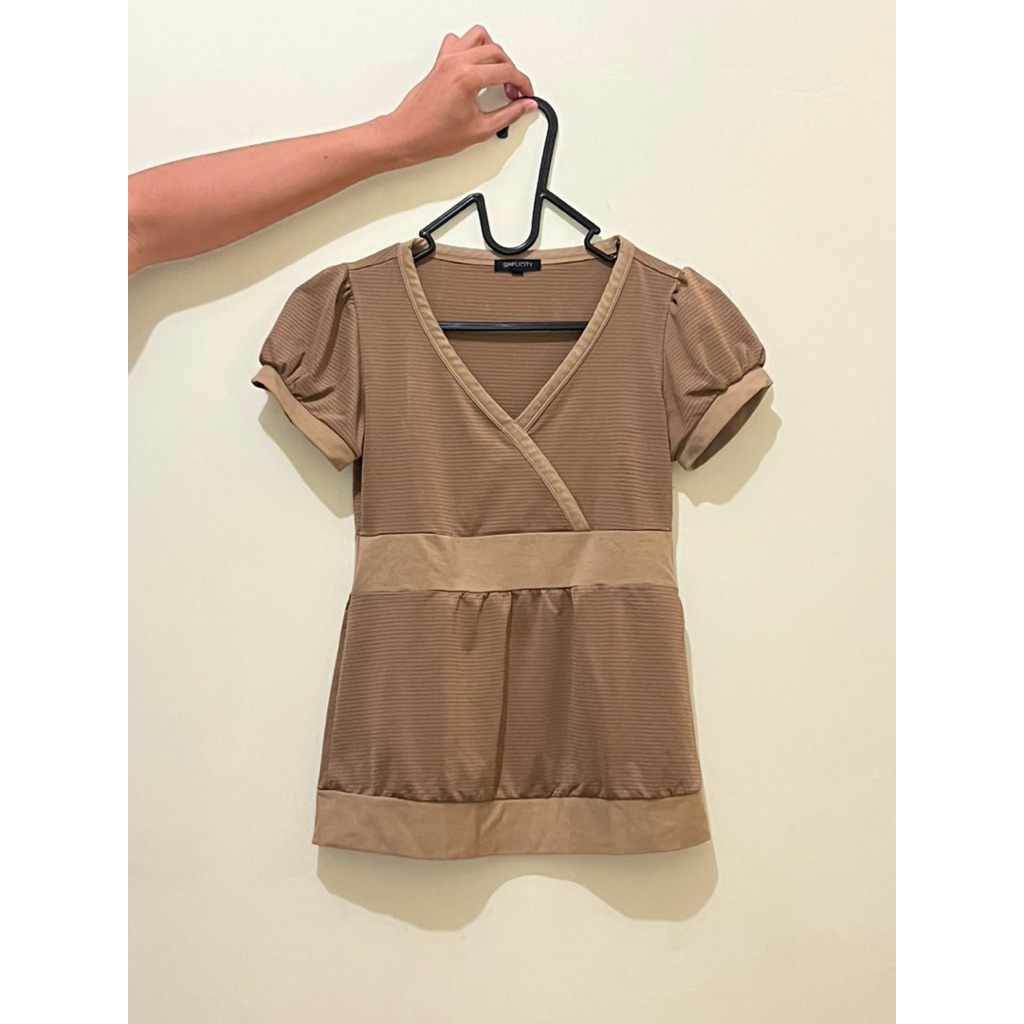 Blouse Wanita // Coklat  Vintage // Simplicity