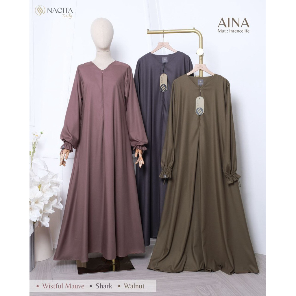 READY GAMIS AINA NACITA/GAMIS NACITA/GAMIS MUSLIMAH/GAMIS POLOS/GAMIS TERBARU/GAMIS TERLARIS/GAMIS T