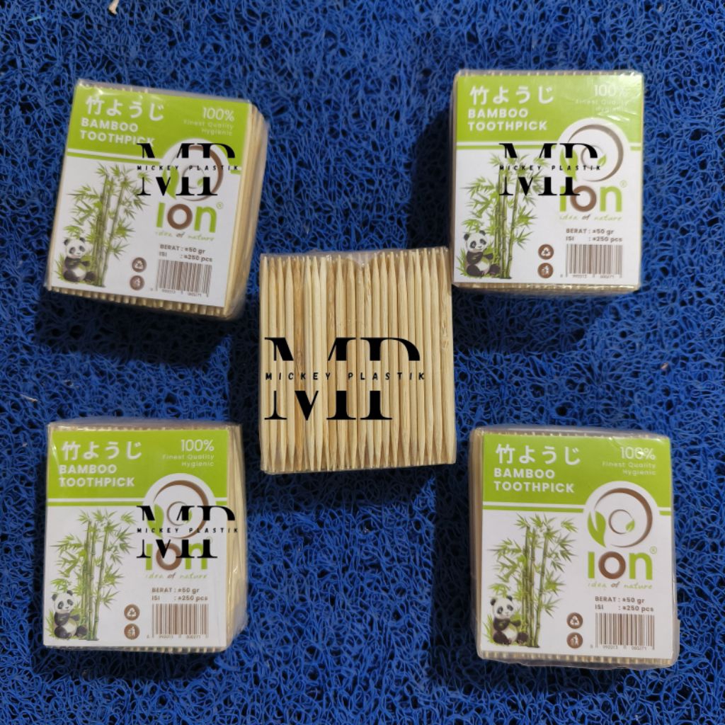 TUSUK GIGI BAMBOO REFIL ISI 250 BATANG / MEREK ION REFIL MURAH 50 GRAM